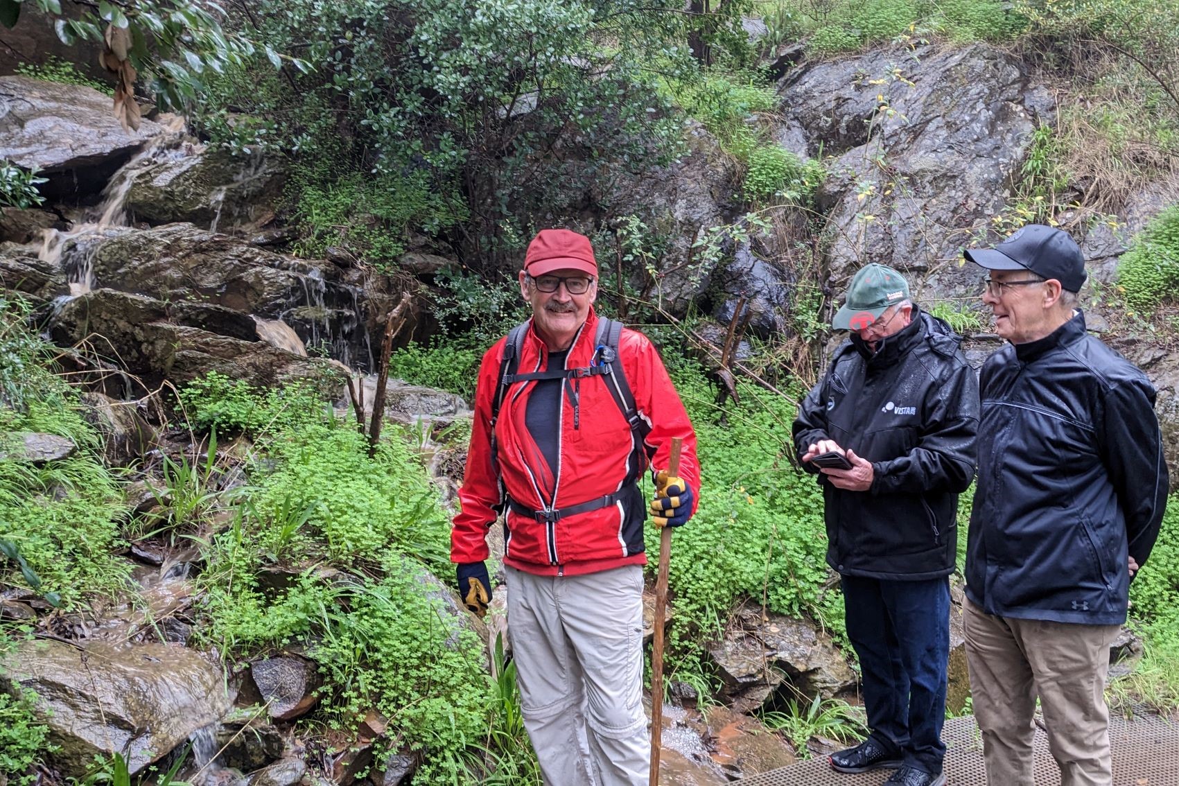 Bushwalkers wet