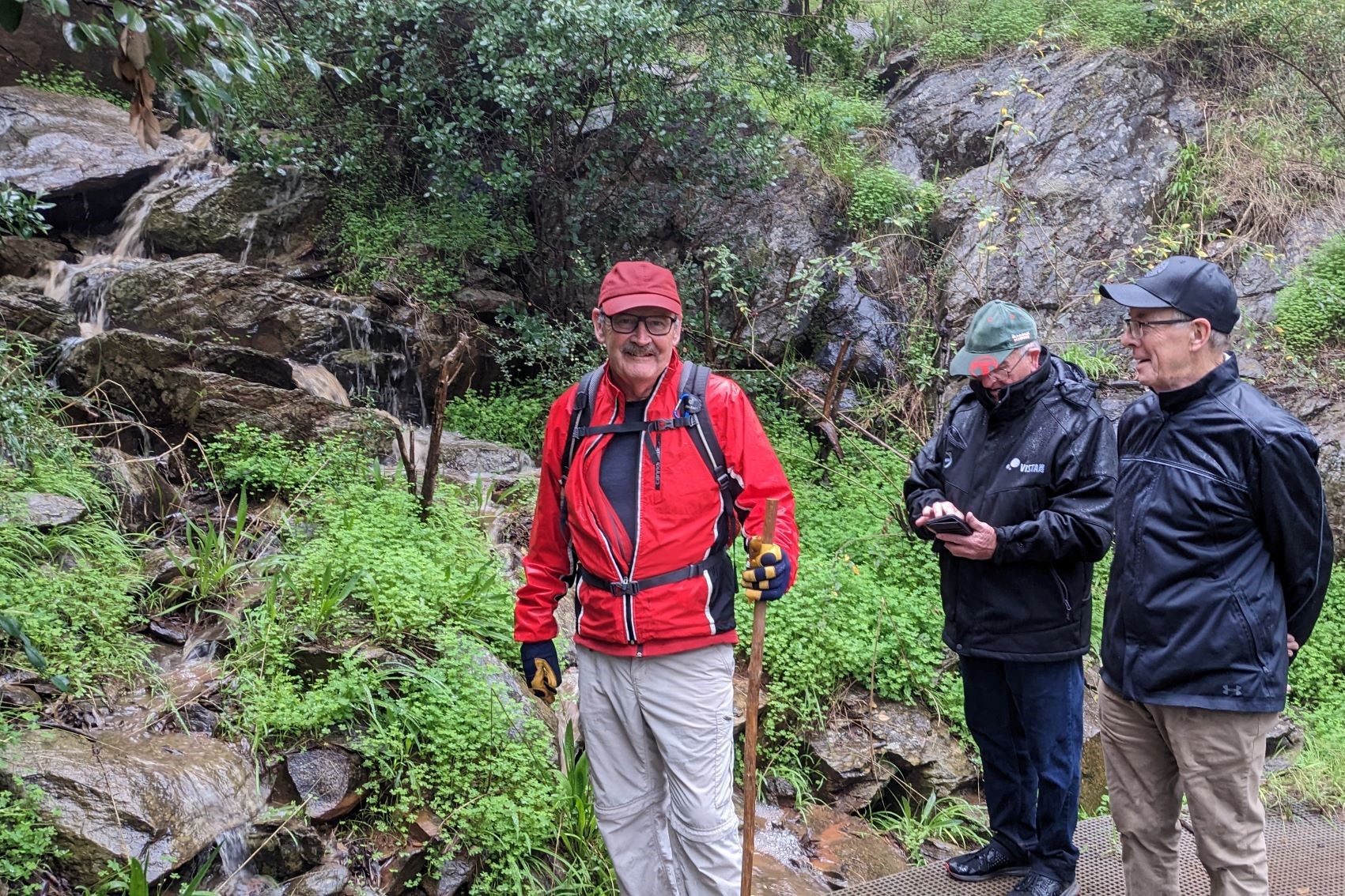 Bushwalkers wet